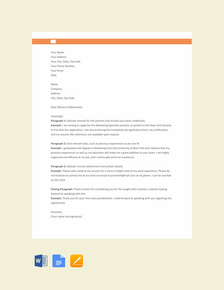 Simple Application Letter - 17+ Examples, Format, Sample | Examples