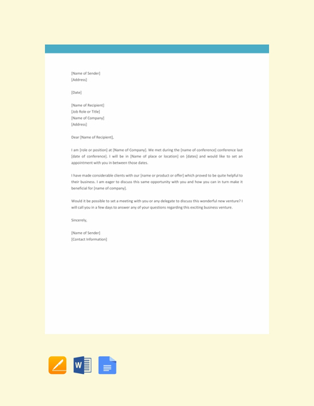 appointment request letter template