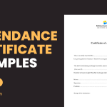 Attendance Certificate Examples