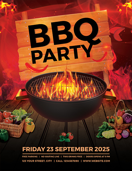 BBQ Party Flyer