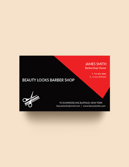 barbershop business card template