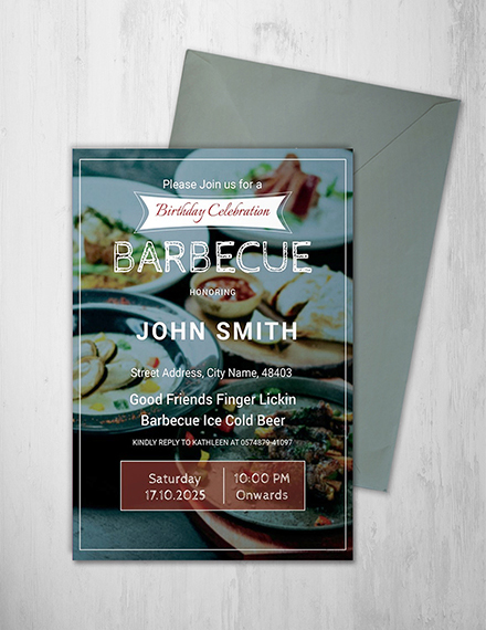 Bbq Birthday Party Invitation