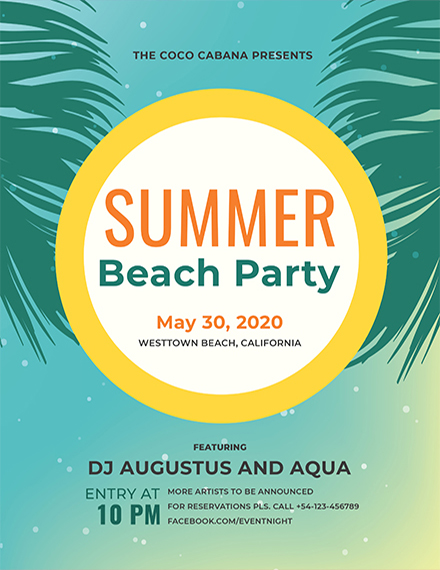 Beach Party Flyer