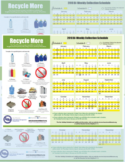bi weekly recyclable collection schedule
