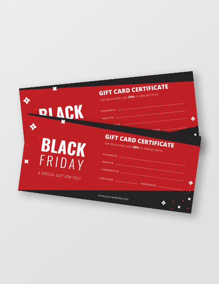 black friday gift card template
