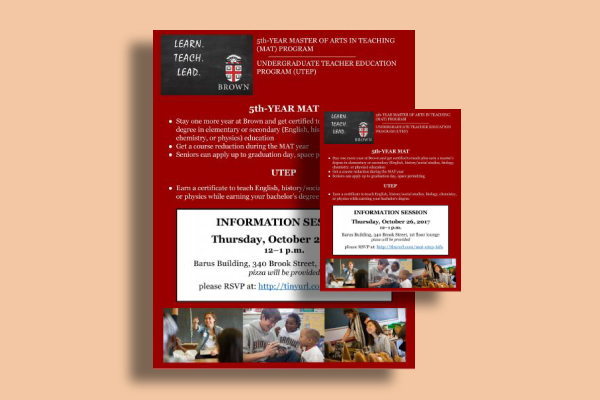 Brown University Advanced Education Flyer