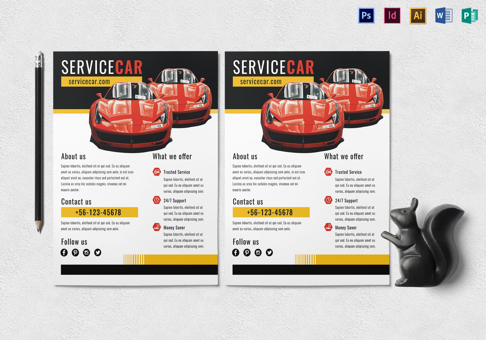 car service flyer template