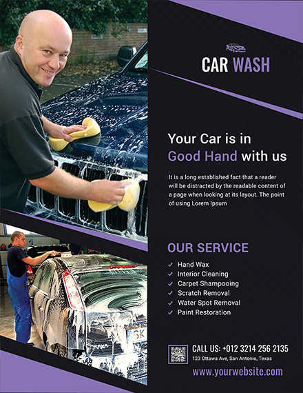car wash agency flyer