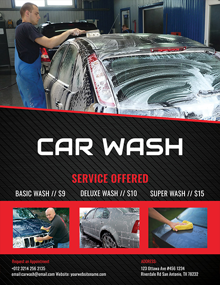 car wash flyer design