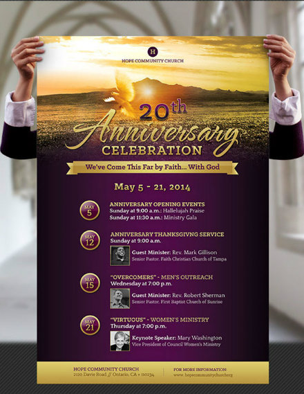 church anniversary invitation