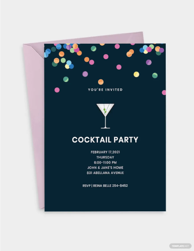 cocktail invitation card template