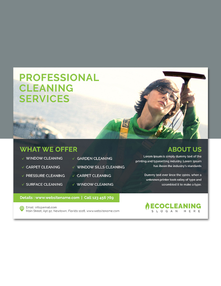 commercial cleaning service flyer