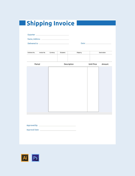 shipping invoice definition