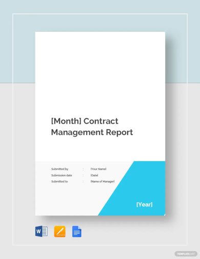 contract management monthly report template