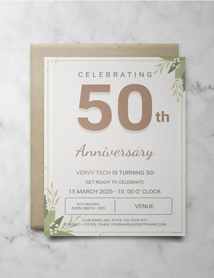 corporate anniversary invitation
