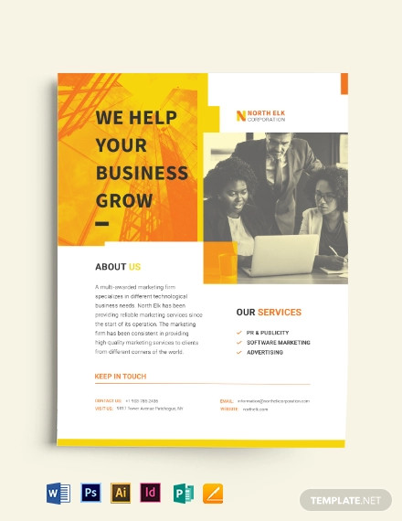 corporate strategy business flyer template