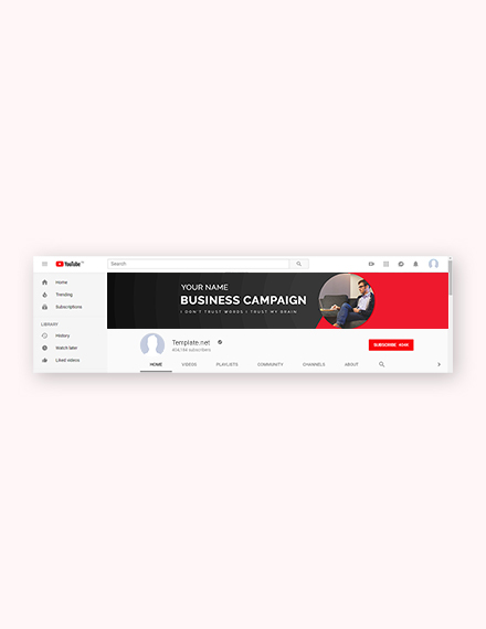 corporate youtube channel template