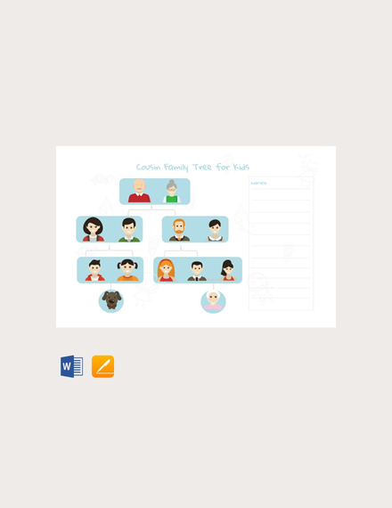 Cousin Family Tree for Kids