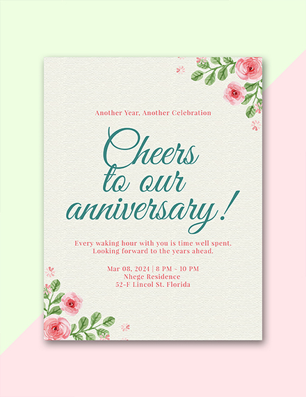 creative anniversary invitation