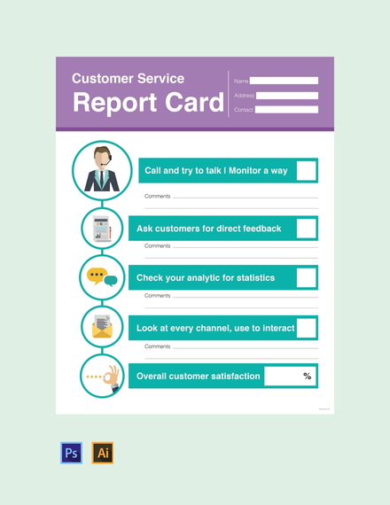 customer service report card