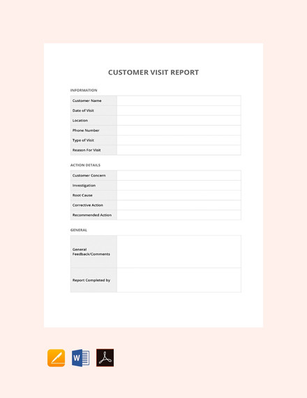 customer visit report template