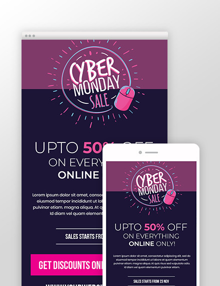 cyber monday email newsletter template