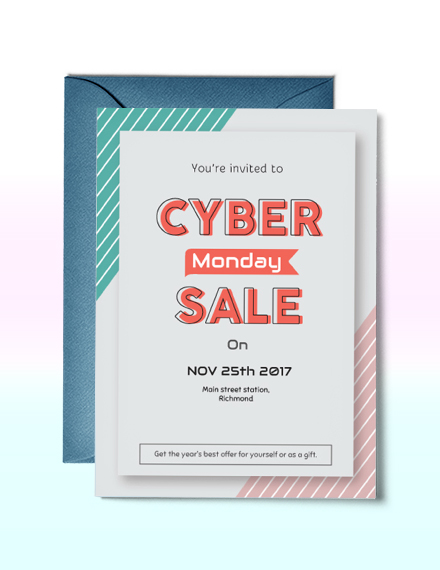 cyber monday invitation design