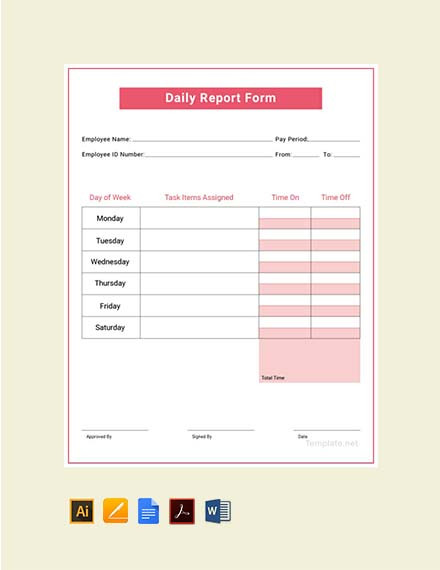 Daily Report Template