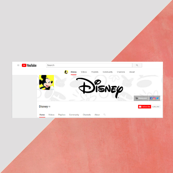 Disney YouTube Channel Art