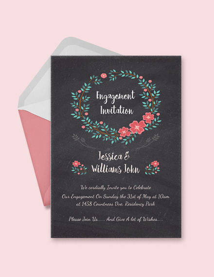 engagement invitation card template