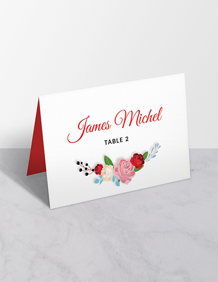 Escort Wedding Place Card