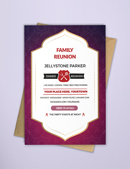 family dinner reunion invitation template