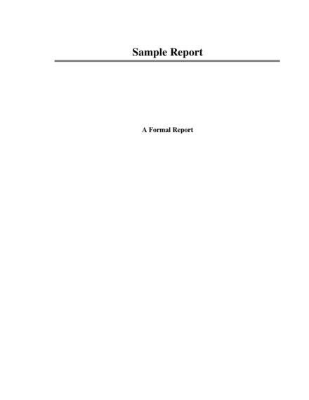 formal business report example