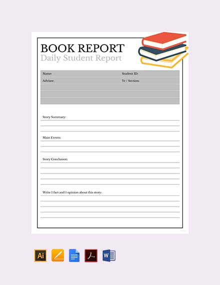 Book Report 8 Examples Samples DOC PDF Ai Pages Google Docs 