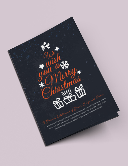 Free Christmas Bi Fold Brochure Template