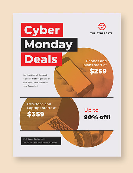 free cyber monday deal poster