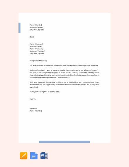 Official Letter Sample In English | PDF Template