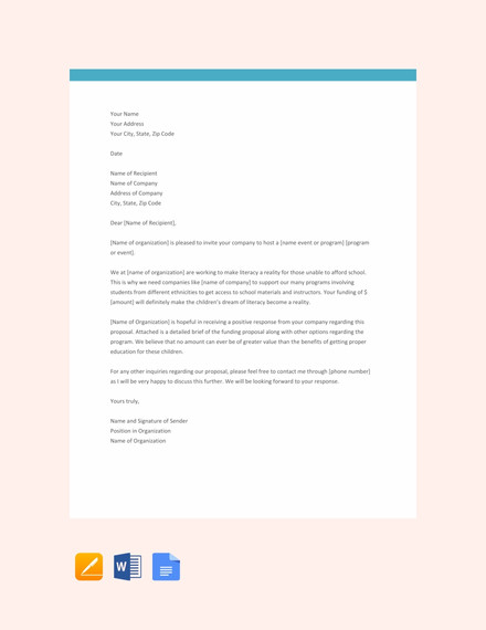 Free Proposal Letter Example