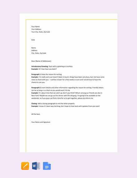 14 Friendly Letter Examples Templates