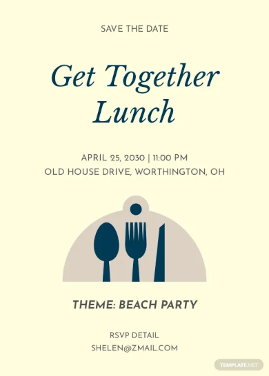 get together lunch invitation template