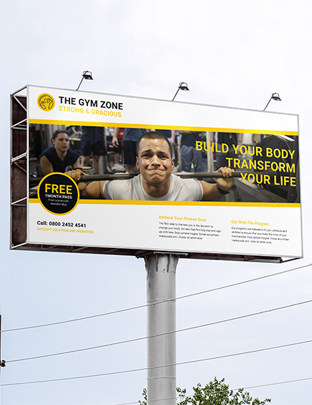 Gym BillBoard Banner Template