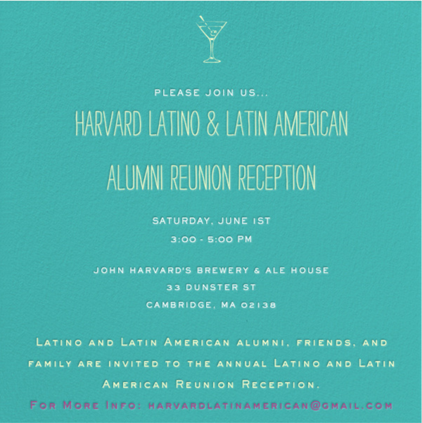 harvard alumni reunion invitation