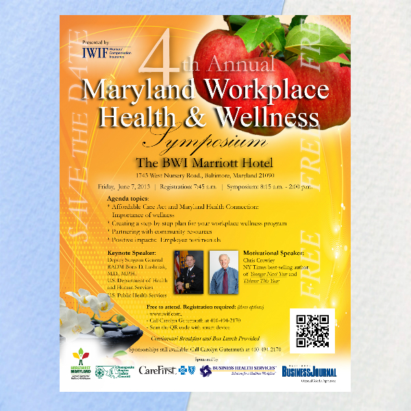 Health and Wellness Flyer from Maryland Department of Health