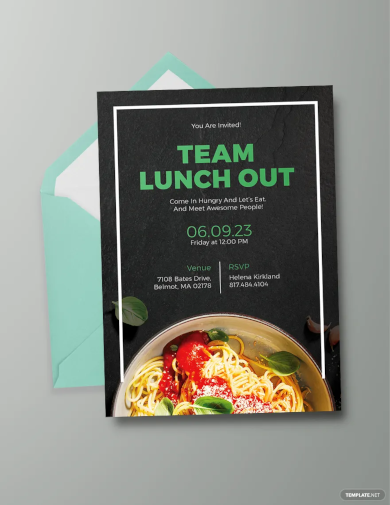 holiday lunch invitation template