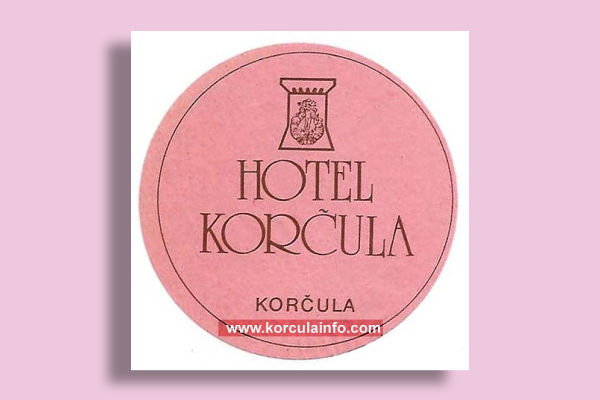 hotel korcula luggage label