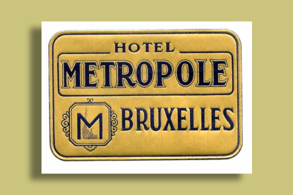 hotel metropole luggage label