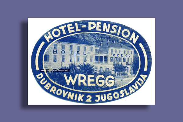 hotel pension luggage label