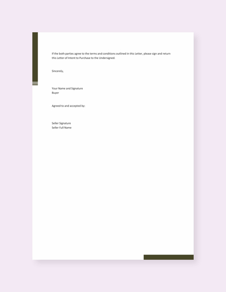 letter of intent to purchase equipment template