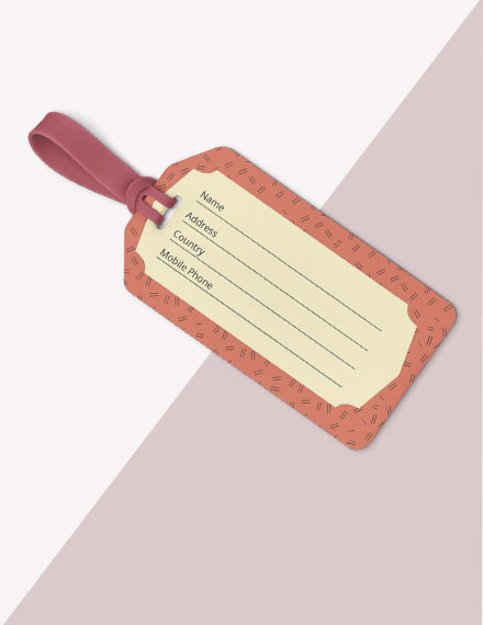 Printable Luggage Tag Template  Luggage tag template, Printable tags  template, Tag template free