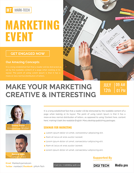marketing event flyer template